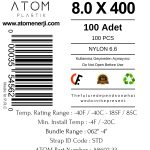 Kablo Bağı 8.0 X 400 Plastik Cırt Kelepçe – Kablo Düzenleyici – Cable Tie